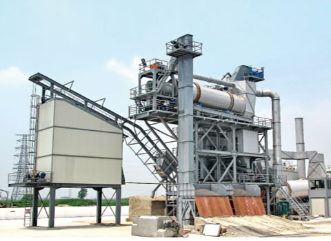 Asphalt recycling mixing plant